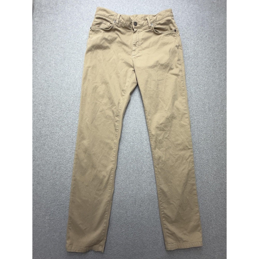 Zegna Pants Mens 34x32 Beige City Slim Fit Stretch Khakis Straight Casual Wear